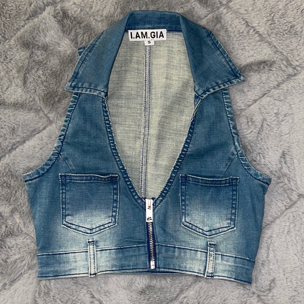I.AM.GIA jean crop top